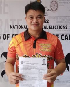 Kapitan Rey Castro Inendorsong Mayor sa Sta. Maria