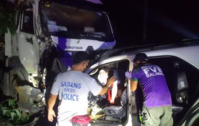 SUV sumalpok sa trak: 3 Koreano, 2 pa patay