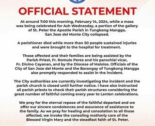 Malolos Bishop orders inspection of Bulacan churches