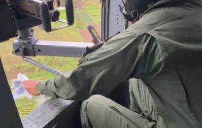 Army, Air Force conduct Aerial Recon, drop leaflets in Aurora