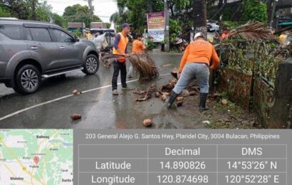 TS ENTENG: DPWH Bulacan activates disaster response