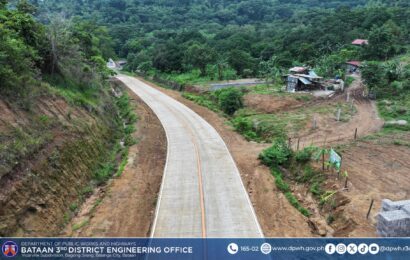 Bagac-Mariveles bypass road upgrade completed