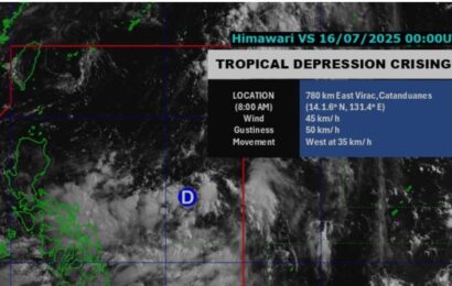 PRO3 GEARS UP FOR TROPICAL DEPRESSION “CRISING”