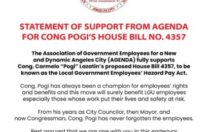 ANGELES GOV’T EMPLOYEES SUPPORT CONG POGI’S H.B. 4357